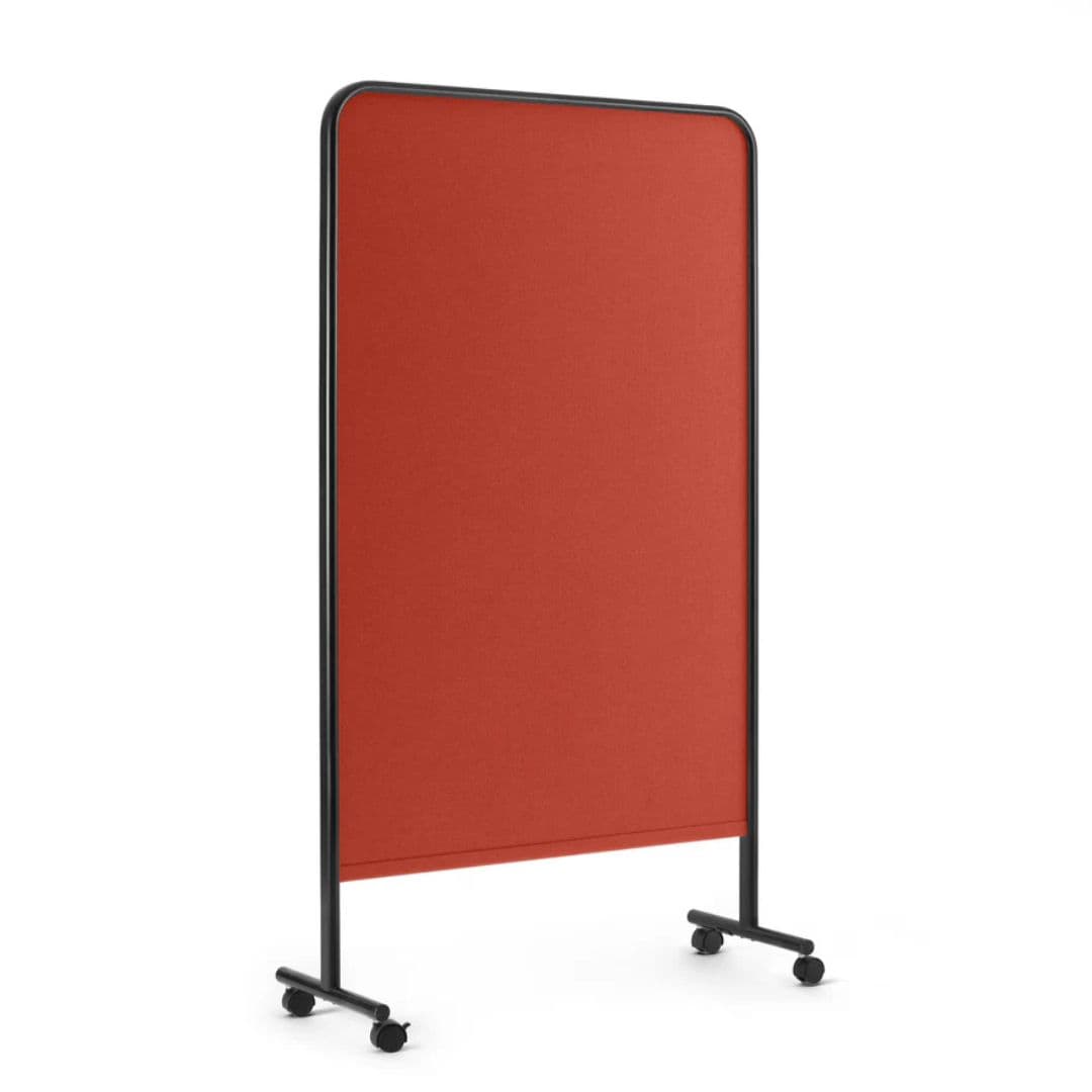 Goal Fabric Pinboard, 39x67H, Black + Brick