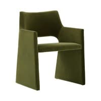 Foley Olive Green Velvet Dining Armchair