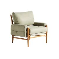 Rhys Sage Nubuck Leather Chair