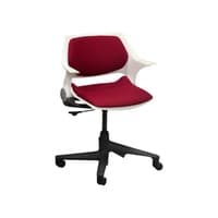 Vecta Used Nesting Chair with Arms, Red and White