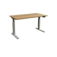 29×53 In Used Adjustable Height Table Desk, Light Oak