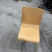 Bulo canteen chair, plywood gold sledge base