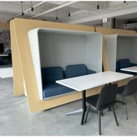 LeanTo Double Seat Unit with Upholstered Outside Back Panel