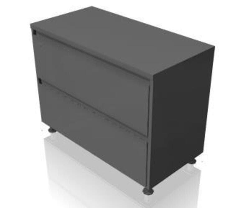 x28HUniversal; Lateral file, 2 drawers, Flush steel front, 18D x 36W x 28H