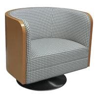 Swivel Guest Chair w Maple Wood Surround