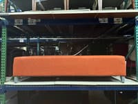 Kimball Fringe 3 Seat Bench (Orange/Silver)