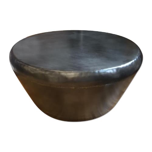 Round Metal Drum Coffee Table