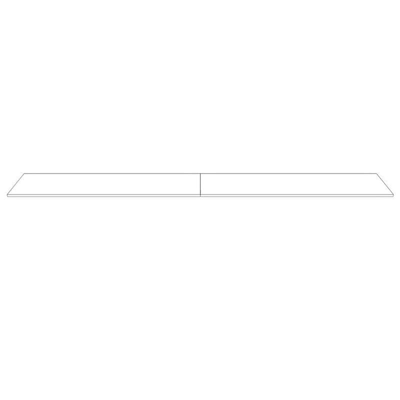 Table Top Only (2Tops)- Boat Shaped 2 Cutouts 36"D x 36"D x 192"W