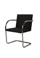 Brueton Brno Tubular Side Chair (Charcoal Patterned)