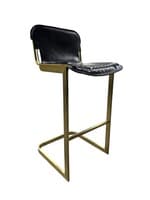 CB2 Mid-Century Modern Rake Brass Counter Stool