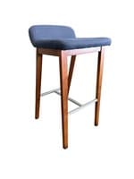 JSI Bourne Bar Height Stool (Blue/Walnut)
