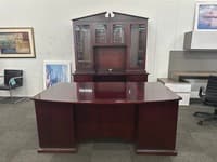Executive Desk and Credenza Set