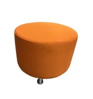 Turnstone Orange Ottoman (Orange/Silver)