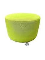 Turnstone Green Ottoman with Silver Post Legs