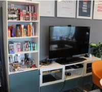Credenza with Tall Bookcase
