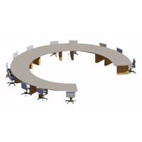 Custom-Made Conference Table, Half Round-Sectional