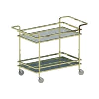 Wine Cart with Gold Accents